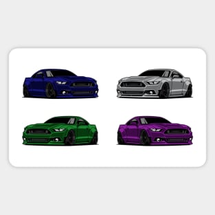 X4 Ford Mustang GT Magnet